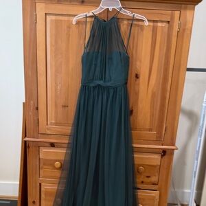 Amsale Emerald Halter Wedding Dress